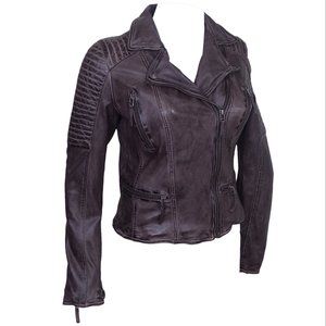 CLASSIC WOMEN’S MOTORCYCLE LEATHER BIKER JACKET WITH ZIP OUT LINING
